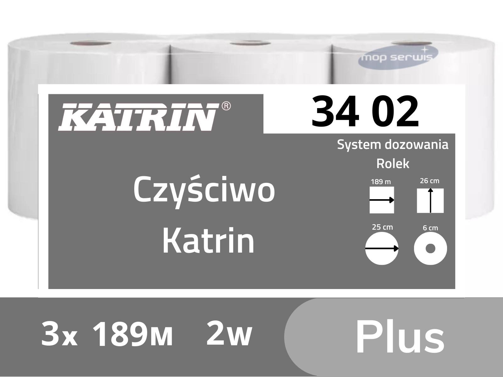 Czyściwo x3 Katrin 3402 Premium 3 Role x 189 metrów Celuloza